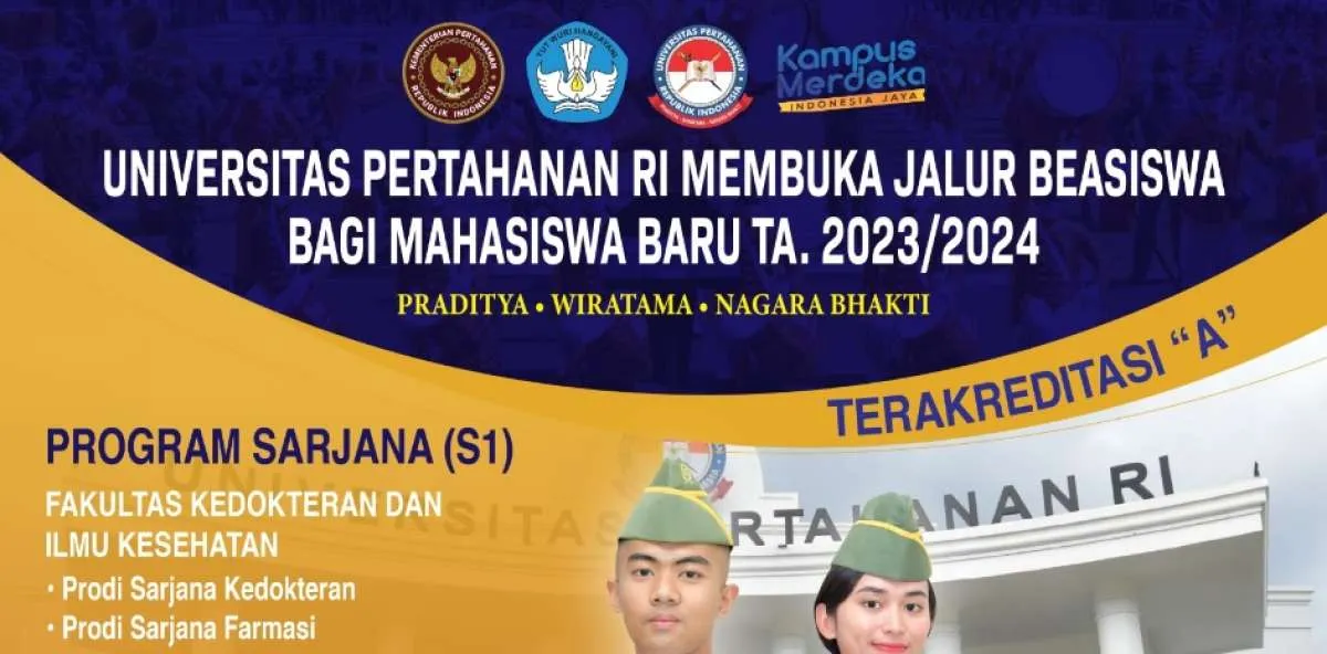 Pendaftaran Calon Mahasiswa Baru Unhan 2023 Jalur Beasiswa Dibuka, Ini Persyaratannya