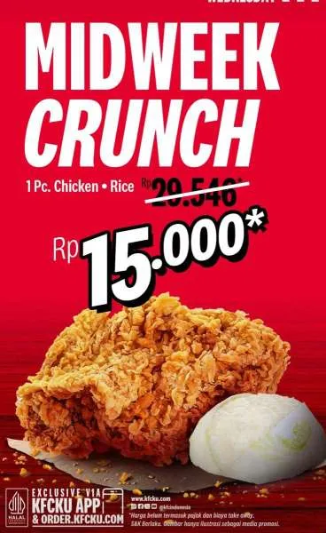 Promo KFC Midweek Crunch Rabu