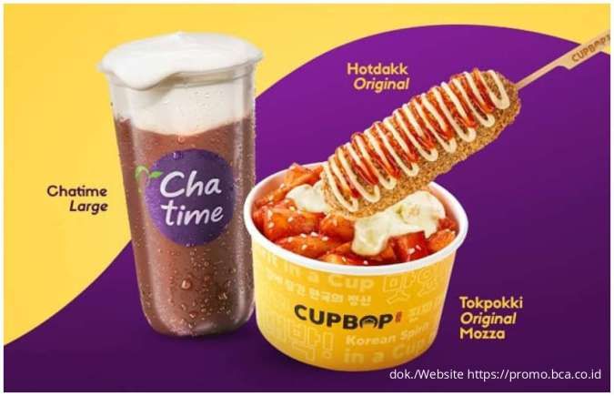 Promo Chatime x Cupbop x BCA Juli 2025: Hotdakk + Tokpokki + Chatime Cuma Rp 64.000
