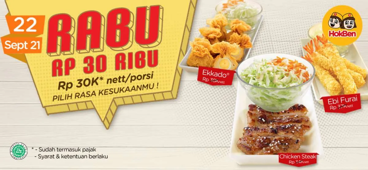 Promo Hokben 22 September, Ada Menu Baru Chicken Steak Cukup dengan Rp 30.000 Saja