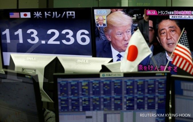 Bursa Asia menghijau mendengar pidato Trump