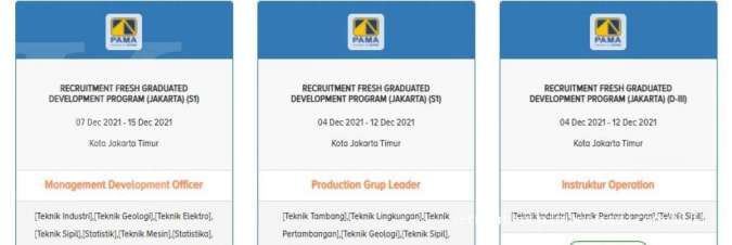Lowongan kerja Pamapersada Nusantara terbaru Desember 2021 buat fresh graduate