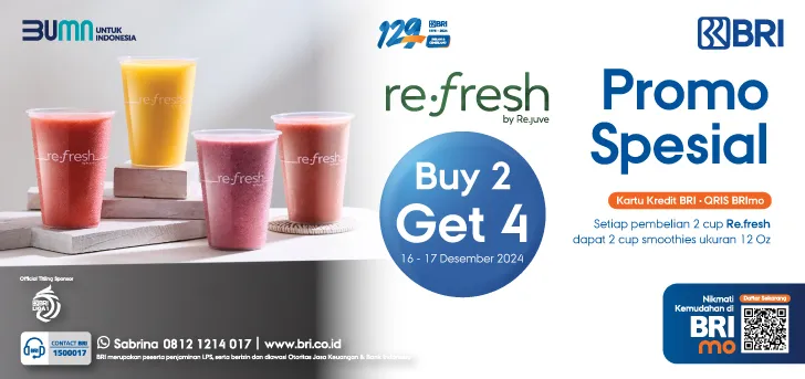 Promo HUT BRI ke-129 di Refresh