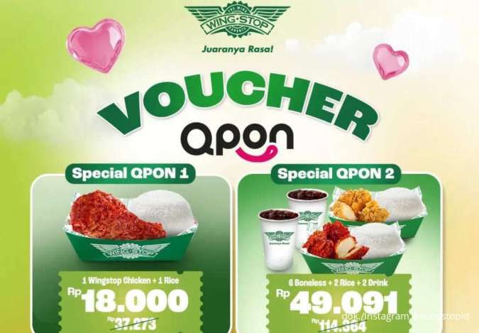 Promo Voucher Qpon Wingstop, Paket Ayam Super Hemat Mulai Belasan Ribu Saja