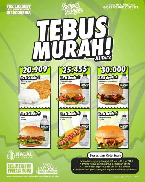 Promo Burger Bangor Tebus Murah Juni