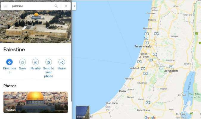 Netizen tuding Google hapus Palestina dari Google Maps