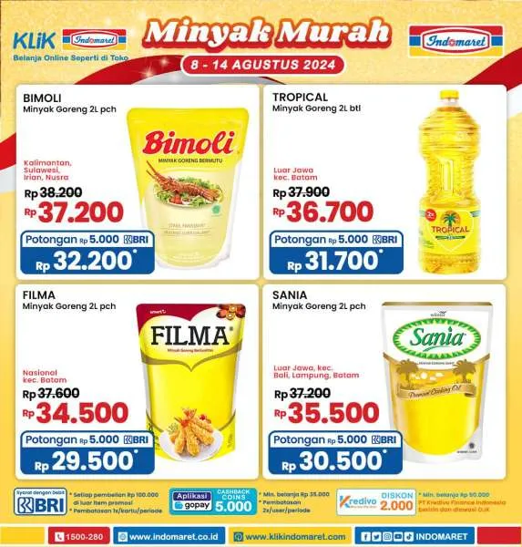 Promo Indomaret Minyak Murah Periode 8-14 Agustus 2024