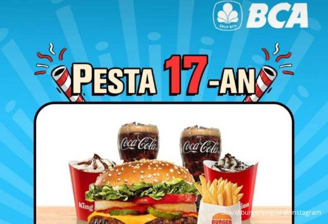 5 Promo BCA Merdeka 17 Agustus 2024, Harga Spesial di Burger King Berakhir Hari Ini