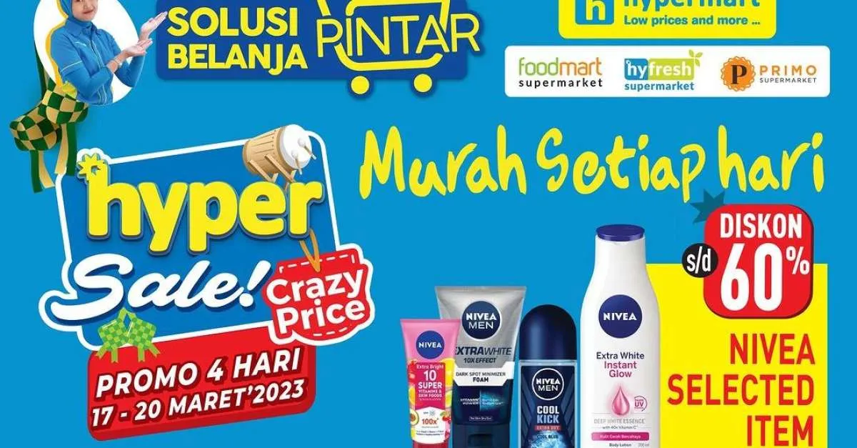 Promo JSM Hypermart Terbaru Sabtu 18 Maret 2023, Nikmati Diskon Besar Sampai 60%