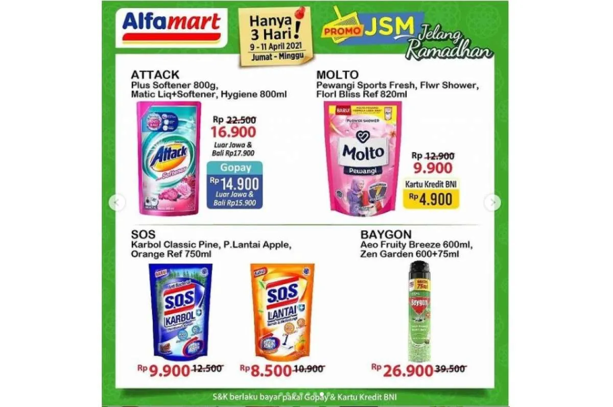  Promo JSM Alfamart weekend terakhir, diskon Minggu 11 April 2021! 