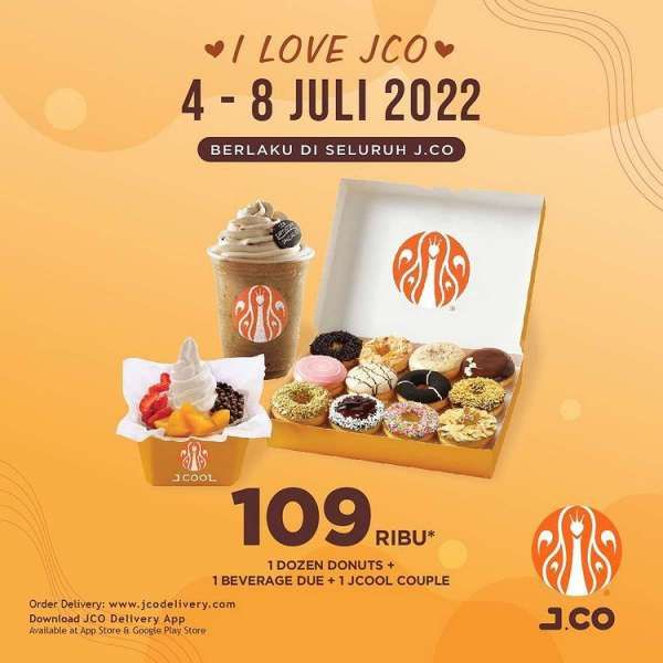 Promo J.CO terbaru mulai 4-8 Juli 2022 untuk paket I Love JCO