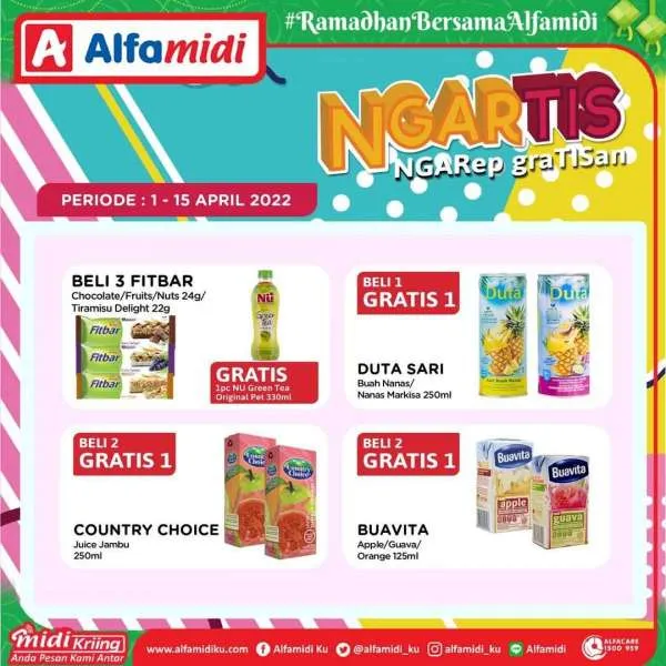 Promo Alfamidi Ngartis (Ngarep Gratisan) Periode 1-15 April 2022
