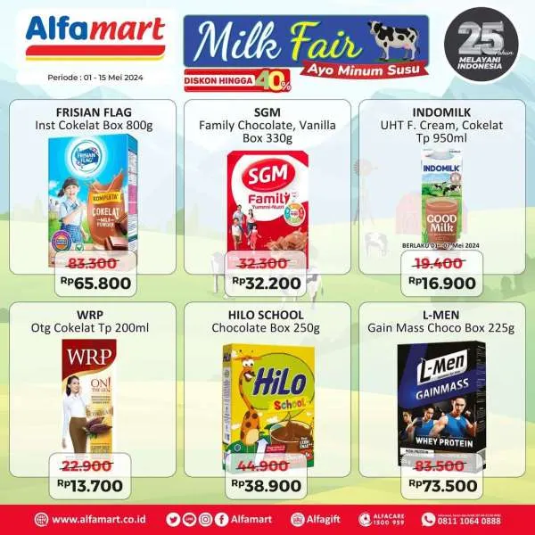 Promo Alfamart Milk Fair Diskon s/d 40% Periode 1-15 Mei 2024