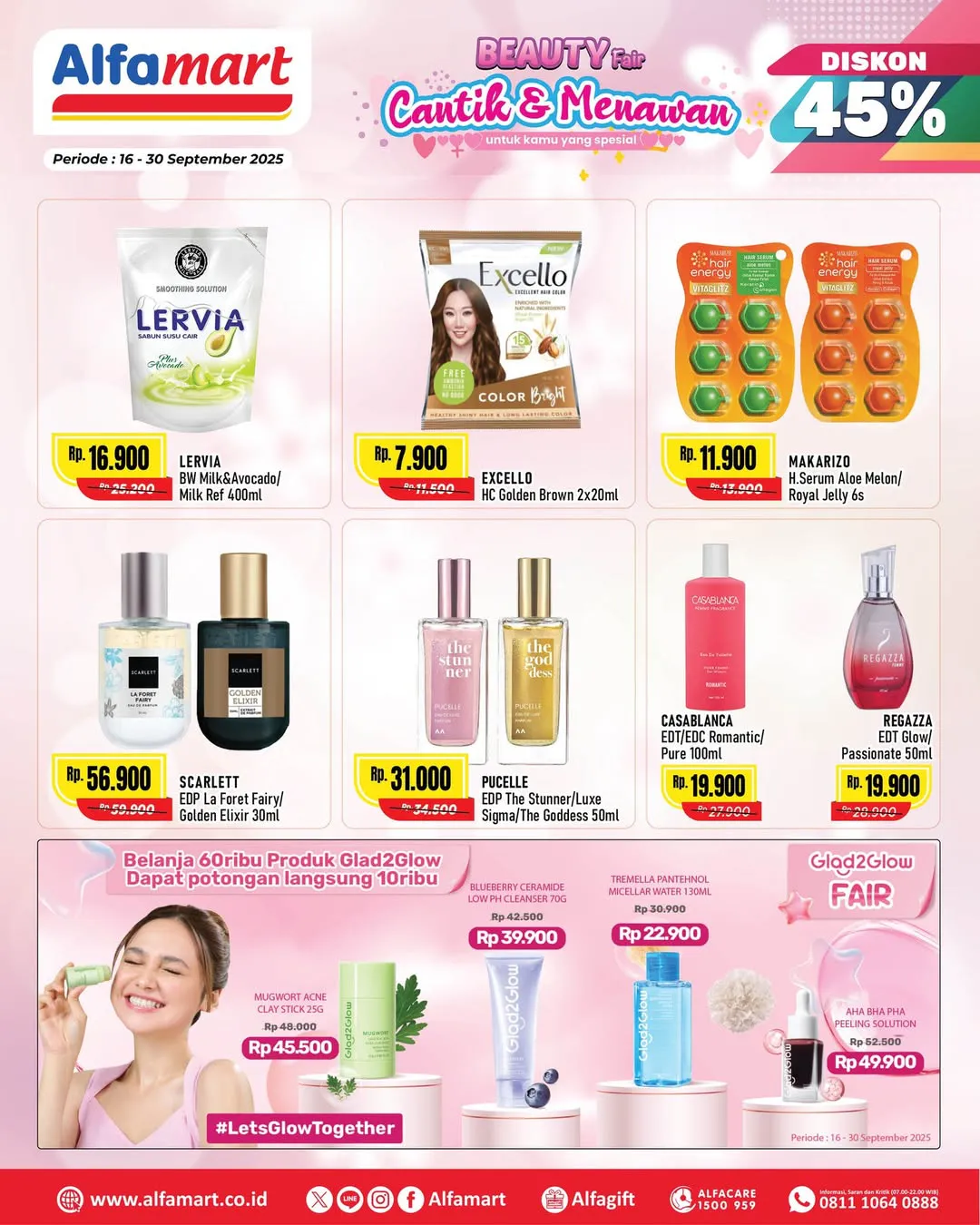 Promo Alfamart Beauty Fair Diskon s/d 45% Periode 16-30 September 2025