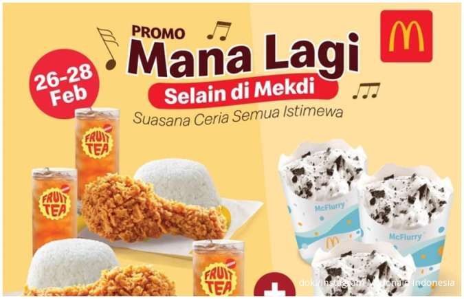 Promo McD Paket Bertiga Hanya Rp 59.000-an, 26-28 Februari 2025 Saja