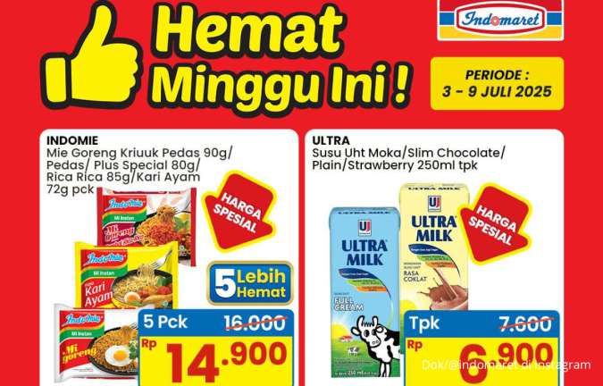 Promo Indomaret Weekend 4-6 Juli 2025, Indomie dan Ultra Milk Harga Spesial