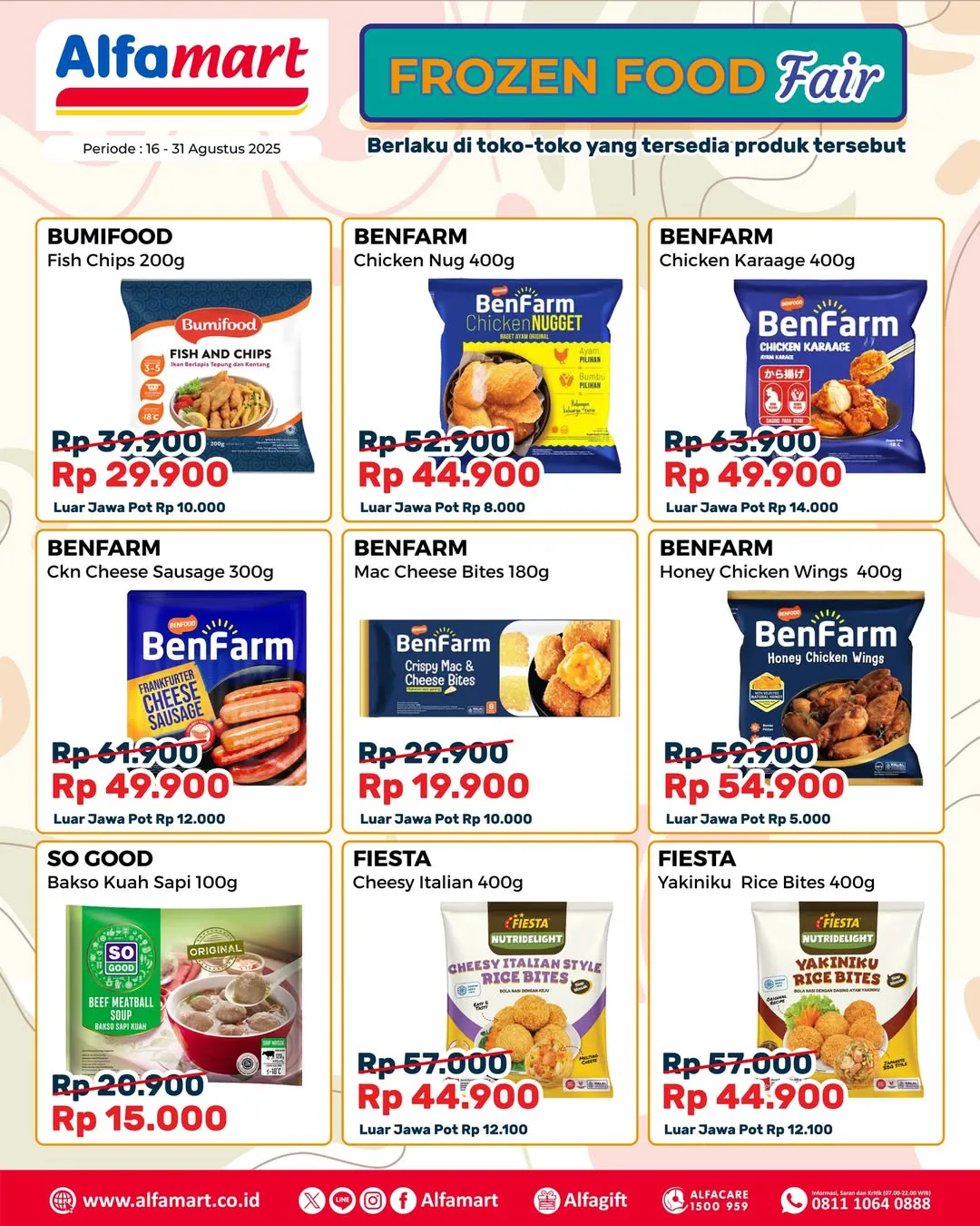 Promo Alfamart Frozen Food Fair Periode 16-31 Agustus 2025