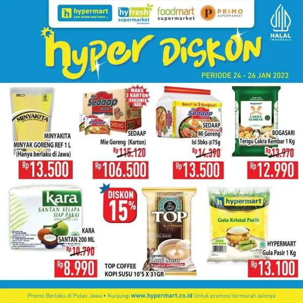Promo Hypermart Hyper Diskon Weekday Periode 24-26 Januari 2023