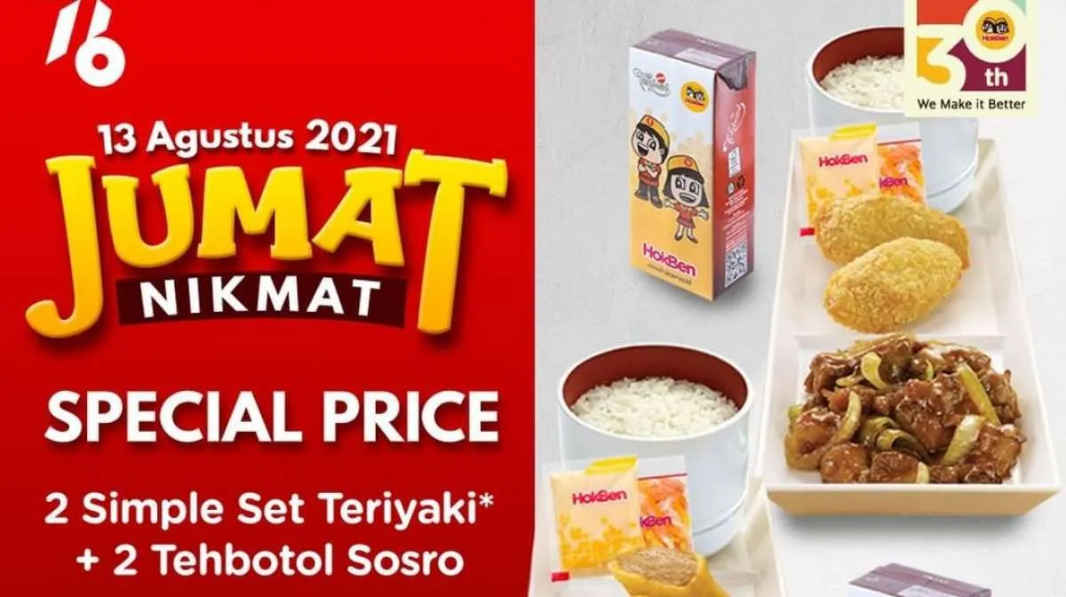 Promo HokBen terbaru 13 Agustus, ada potongan harga spesial untuk menu di hari Jumat