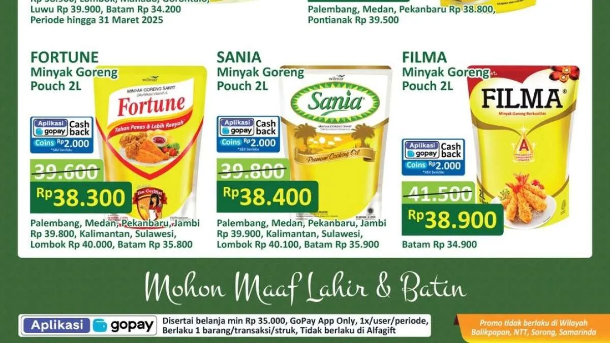 Promo Minyak Goreng Weekend di Alfamart Akan Berakhir, Cek Harga di Superindo