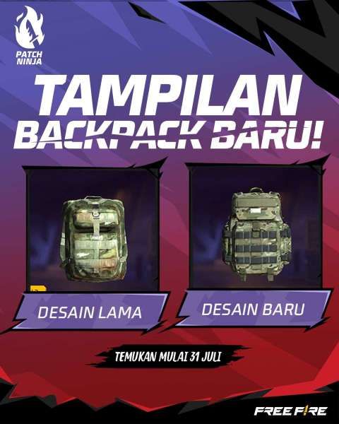 Desain baru Backpack di Free Fire