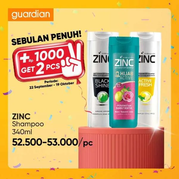 Promo Guardian +1000 Get 2 Pcs Periode 22 September-19 Oktober 2022