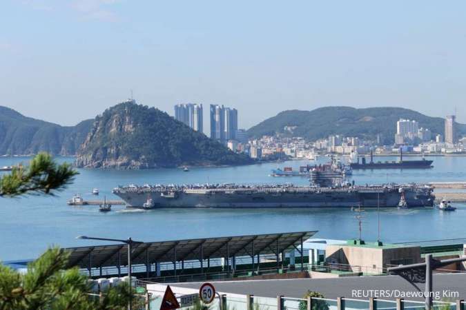 Beri Peringatan ke Kim Jong Un, Kapal Induk AS Tiba di Korea Selatan