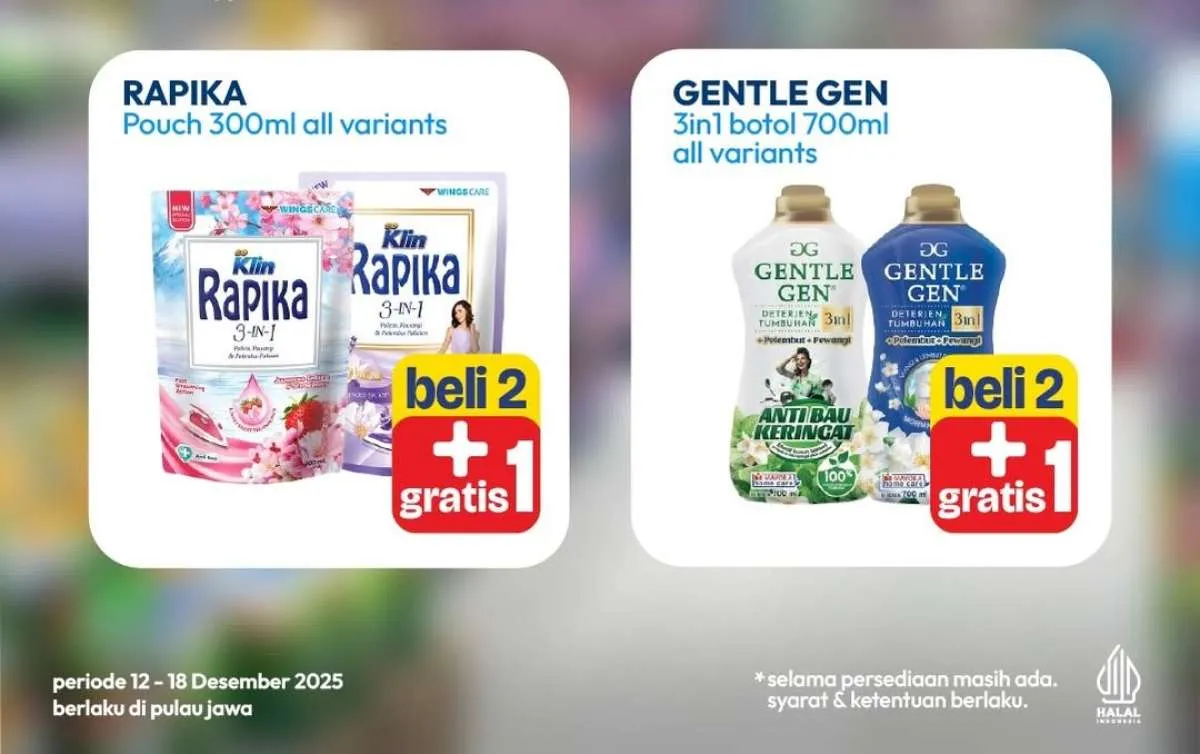 Promo Hypermart Beli Banyak Lebih Hemat 12-18 Desember 2025, Rapika Beli 2 Gratis 1