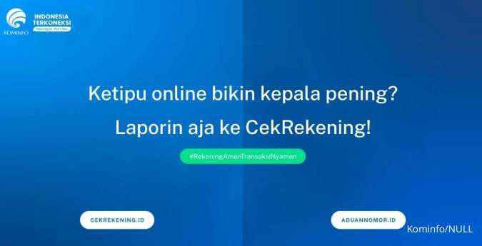 Panduan cek cekrekening.id