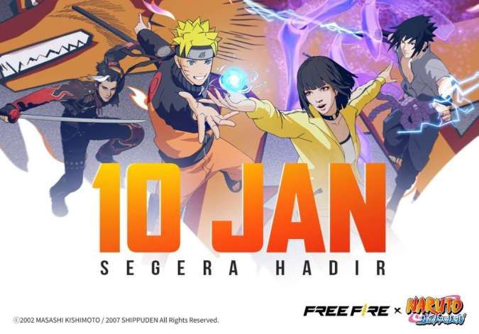 Daftar Skin Free Fire X Naruto, Kolaborasi Teranyar ini Bakal Rilis Tanggal Segini