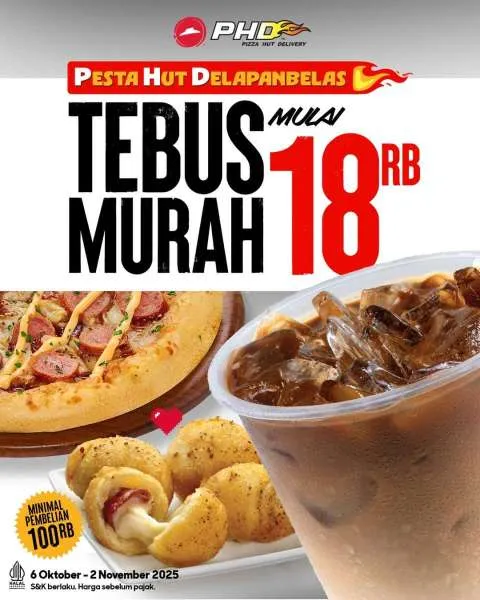 Promo PHD Hut ke-18 Tebus Murah Hemat