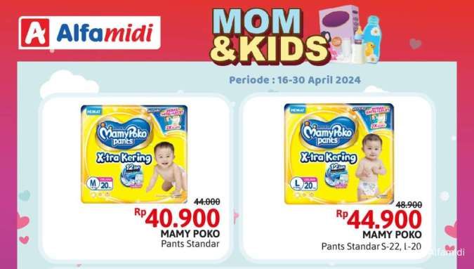 Promo Alfamidi Mom & Kids 16-30 April 2024, Diapers Anak Dibanderol Lebih Murah!