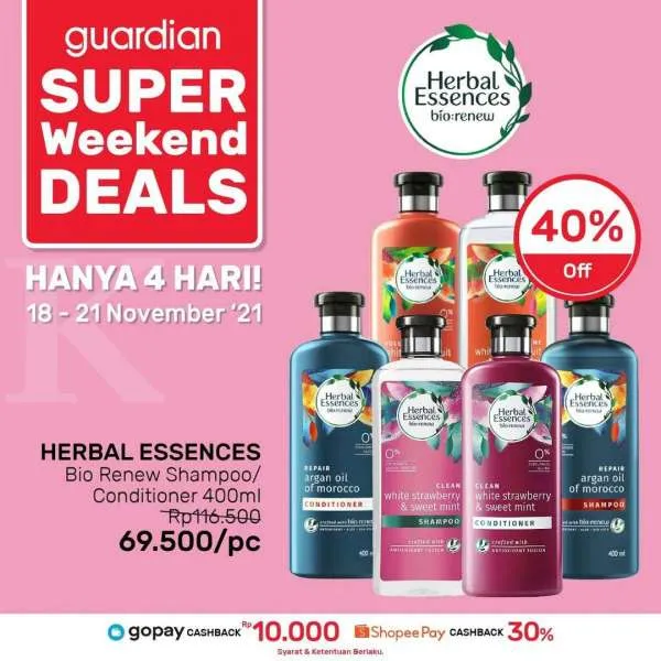 Promo Guardian Super Weekend Deals 18-21 November 2021