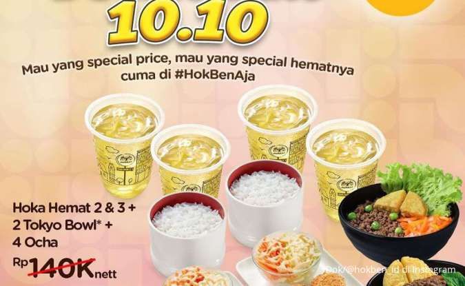 Promo 10.10 HokBen Hari Ini di Oktober 2024, Makan Bareng Rp 25.000-an Saja Per Orang