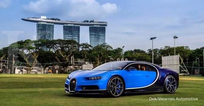 Hypercar Bugatti Chiron dikirim ke pembeli di Singapura