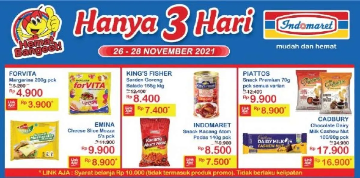 Promo JSM Indomaret berlaku 26-28 November 2021, belanja lebih hemat selama 3 hari