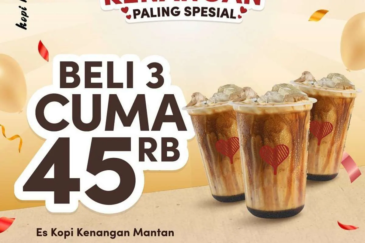 Promo Kopi Kenangan 1-28 Agustus 2022, Beli 3 Es Kopi Kenangan Mantan Hemat Rp 15.000
