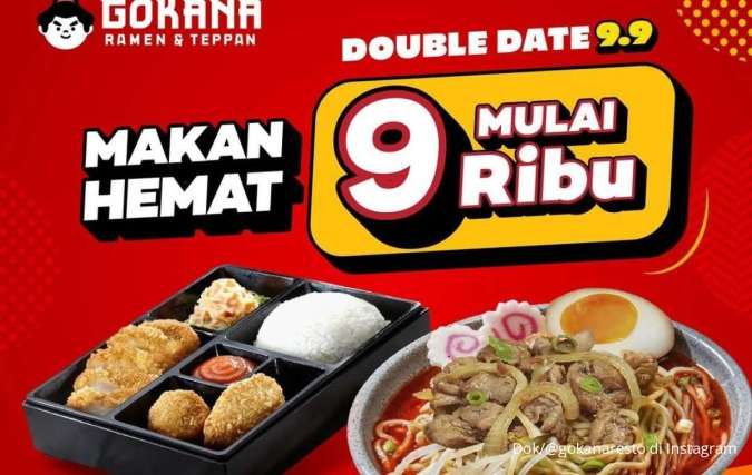 Promo 9.9 di Gokana Ramen, Yoshinoya dan Wingstop Bulan September 2025