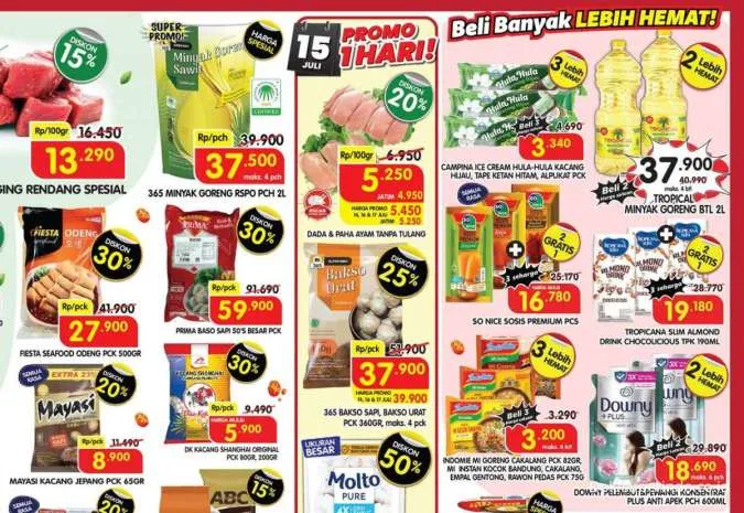 Promo Superindo Hari Ini 14-17 Juli 2025, Rinso-Pepaya California Diskon 30%