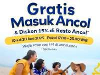 Promo Ancol HUT Jakarta ke-498 10-20 Juni, Gratis Masuk + Diskon 15% di Resto Ancol 