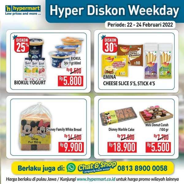 Promo Hypermart Hyper Diskon Weekday 22-24 Februari 2022