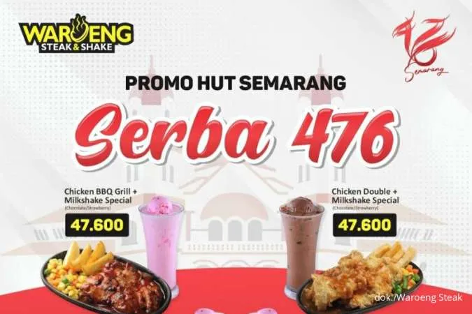 Promo Waroeng Steak 3-7 Mei 2023 Spesial HUT Semarang ke-476, Semua Menu Rp 47.600