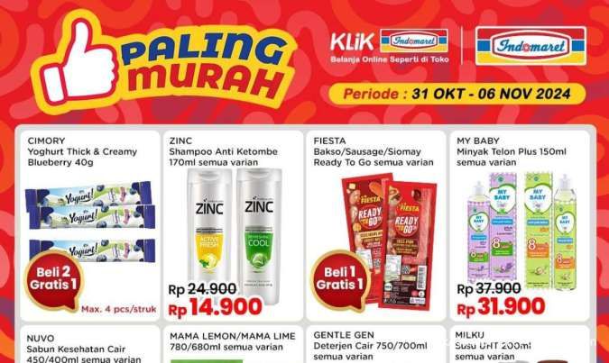 Promo Indomaret 3 November 2024 Spesial Paling Murah, Cimory Yoghurt Beli 2 Gratis 1