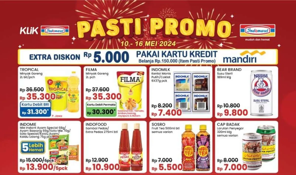 Promo JSM Indomaret 10-12 Mei 2024, Belanja Lebih Murah dengan Kartu Debit BRI