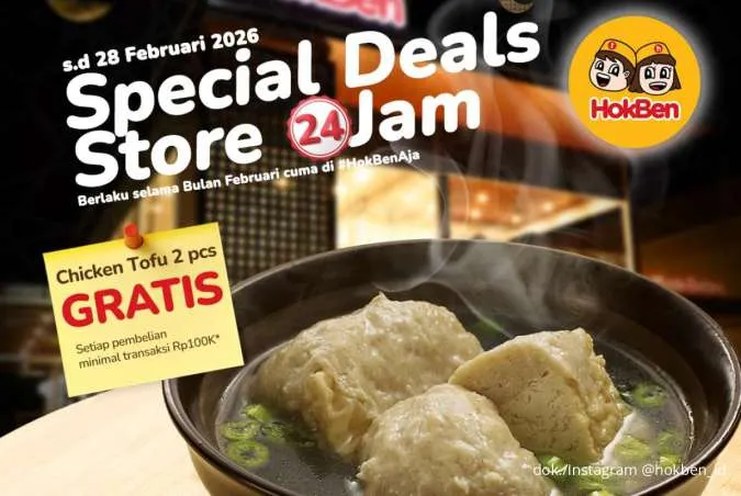HokBen Spesial Februari: Nikmati Chicken Tofu Gratis di 24 Jam Store