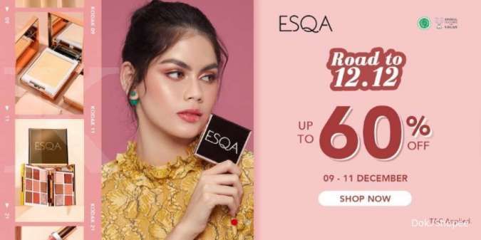 Promo ESQA Road to 12.12 Periode 9-11 Desember 2021, Aneka Makeup Diskon s/d 60%