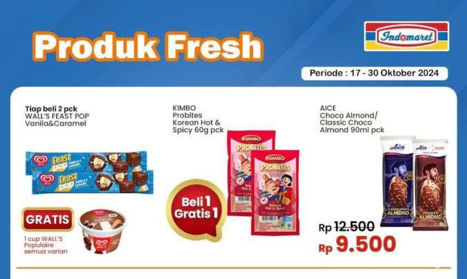 Promo Es Krim di Indomaret Super Hemat, Walls Beli 2 Gratis 1 Berakhir Hari Ini