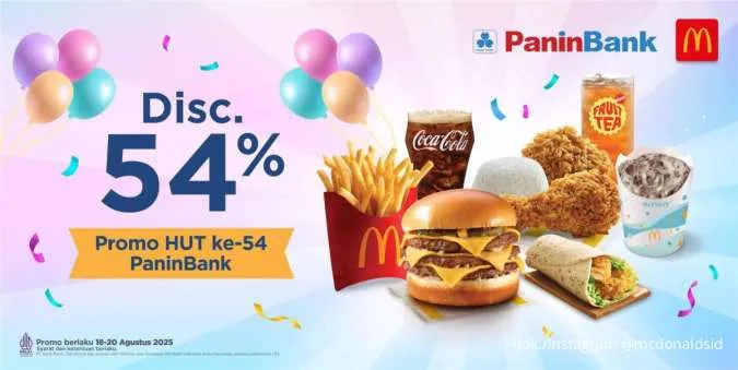 Promo McD HUT PaninBank ke-54