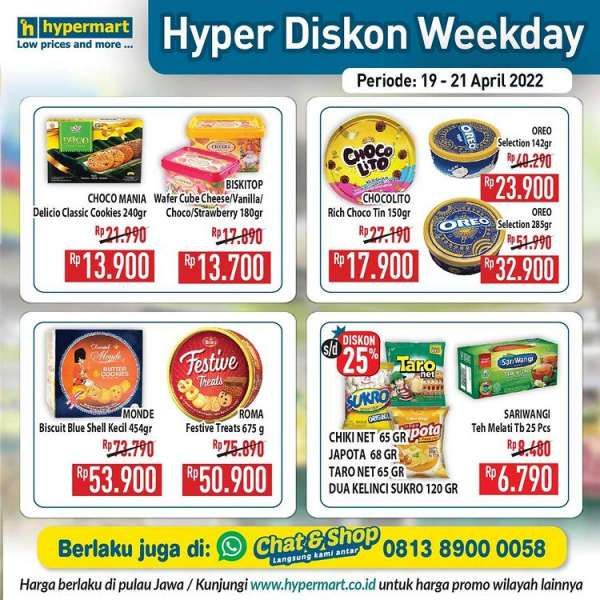 Promo Hypermart 19-21 April 2022, Hyper Diskon Weekday Terbaru
