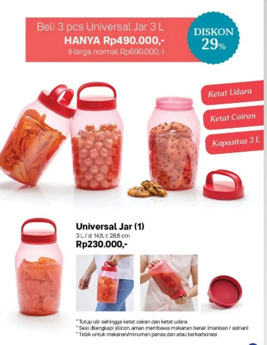 Katalog promo Tupperware Agustus 2020 tempat snack diskon mulai 29%